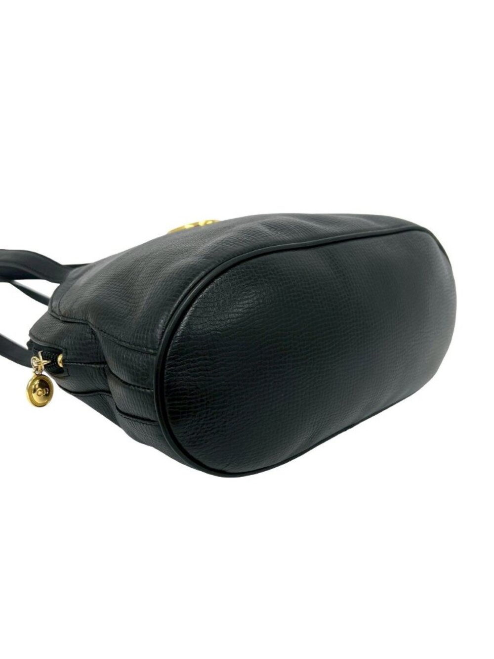 Dior Vintage CD Logo Leather Tote Shoulder Bag Black - Picture 7 of 10